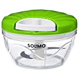 Amazon Brand - Solimo 500 ml Large Vegetable Chopper with 3 Blades, Green