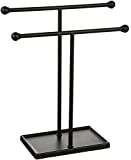 AmazonBasics Double-T Hand Towel and Accessories Stand - Black