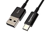 AmazonBasics USB Type-C to USB-A 2.0 Male Cable - 3 Feet (0.9 Meters) - Black