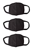 Amour-propre Cotton Mouth Nose Cover Anti-pollution Mask (Black) - Pack of 3