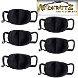 Autokraftz POLLUTION_MASK_ST6 Cotton Anti-Pollution Face Mask (Black, Pack of 6)