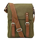 Balachia Cotton Canvas Messenger Bag (Army Green)
