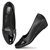 Denill Women's Matte Black Ballet Flat -5 UK