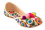 Shree Latest Collection, Comfortable & Fashionable Rajasthani Jaipuri Work Synthetic Multi Color Ethnic Sandal for Women's Girls Belly (5)
