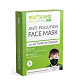 BodyGuard Reusable Anti Pollution Face Mask with Activated Carbon, N95 + PM2.5 for kids - Small (Black)