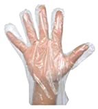 bvslf 300 Pcs Transparent Disposable Clear Plastic Hand Gloves