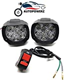 AutoPowerz (Love Enterprises) Imported 9 LED Fog Light for Cars and Bikes (Fog Light Pair with Normal Switch)