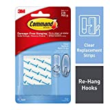 Command Clear Medium Refill Strip(White, Pack of 9)