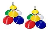 CW Set of 50 Agility Disc Track & Field Marker Cones with Holder Perfect for Soccer,Football,Kids, Training & and Any Ball Game to Mark - Disc Mini Training Cones - Field Marker