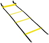 CW Speed Agility Ladder 4,6,8 Meter Long with Adjustable Flat Rungs with Carry Bag Quickness Training Faster Footwork & Better Movement Skills,Exercise Workout Ladder for Football (8 Meter)