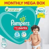 Pampers Diaper Pants Monthly Box Packs, X-Large, 112 Count