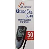 Dr. Morepen BG-03 Blood Glucose Test Strips, 50 Strips (Black/White)(Only Strips, No Glucometer)