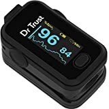 Dr Trust (Usa) Signature Series Finger Tip Pulse Oximeter With Audio Visual Alarm ( Midnight Black )