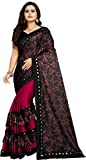 VAIVIDHYAM Synthetic with Blouse Piece Saree (73_Red_One Size)
