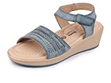BATA Women's Comfi Blue Fashion Sandals-5 (7619966)