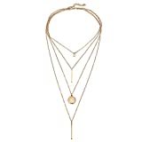 Jewels Galaxy Women's Fashion Star Multi Layered Gold Plated Plushy Necklace for Women/Girls (CT-NCKK-44088)