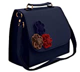 Envias Leatherette Side Sling Bags For Women's Ladies (Blue_EVS-111)