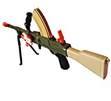 IndusBay PUBG Toy Gun with 3 in 1 Multi-Functional Shooting Modes Including Water Crystal Bullet, 6 Mm Soft Bullets and Foam Dart (Army Green)
