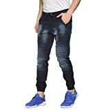 Campus Sutra Men Striped Denim Jeans(AZ18JN_ELASTP_M_PLN_DBU_AZ_32) Blue