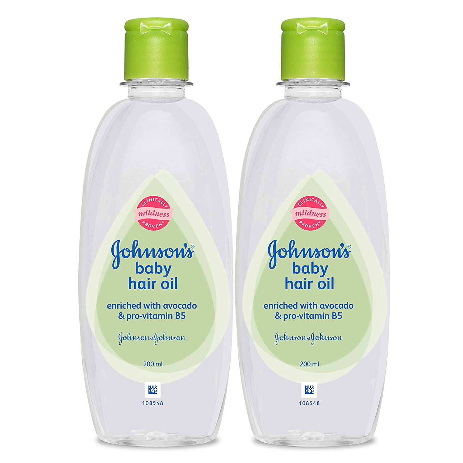 Johnson's Baby Hair Oil 200ml (Pack of 2)