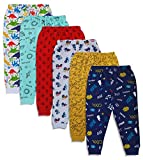 minicult Cotton Baby Pajama Pants Unisex with Rib (Pack of 6) (3-4 Years, Blue)