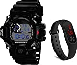 selloria Digital Boys' Watch (Black Dial Black Colored Strap) (Pack of 2)