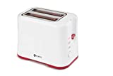 Koryo Pop-up Toaster 750 Watt KPT925 with Removable Crumb Tray (Red and White)