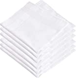 Kuber Industries Cotton 6 Piece Men's Handkerchief Set - White (CTKTC05660)