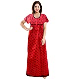Generic Women's Cotton Night Dress/Gown/Nighty In Multi Colored