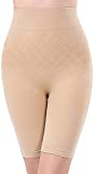 Gopalvilla Womenâ€™s Cotton Lycra Tummy Control 4-in-1 Blended High Waist Tummy & Thigh Shapewear (Skin)