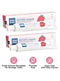 Mee Mee Toothpaste (Pack of 2, Strawberry - with Triple Calcium & Phosphate)