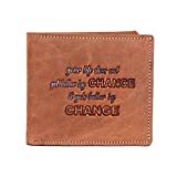 Men Casual Khaki Brown Genuine Leather Wallet (9 Card Slot)