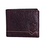 Men Casual Red Brown Genuine Leather Wallet (6 Card Slot)
