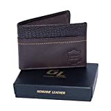 Men Casual Smart Brown Genuine Leather Wallet (6 Card Slot)