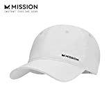 MISSION Cooling Performance Hat- Unisex Baseball Cap, Cools When Wet- White