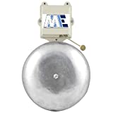 MME Metal Automatic School Timer Gong Bell (12-inch, Silver)