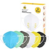 Marcloire Certified N95 5 layered Washable Reusable outdoor protection Face Mask For Men & Women (Blue,White,Black,Yellow,Green,Grey) Pack of 6