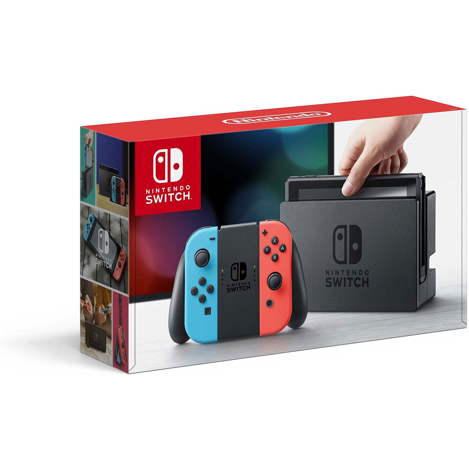 Nintendo Switch with Neon Blue and Neon Red Joy-Console