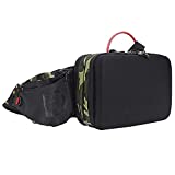 Nrpfell Multifunctional Portable Fishing Waist Tackle Bag Moveable Oxford Cloth Crossbody Bag with Lure Box Storage Fishing Supplies