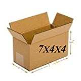 Om Craft Villa 5 Ply Corrugated Golden Box/Shipping Boxes/Packaging Boxes 7 Inch X 4 Inch X 4 Inch - Pack Of 20 Boxes