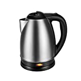 Ombuzz Stainless Steel Electric Kettle Tea Kettle Boiler 2.0L High Capacity Stainless Steel Kettle, 1500W of Power with Fast Heat Up, Automatically Shut Off