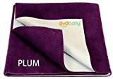 OYO Baby Waterproof Bed Protector for Just Born Babies, Small, Plum (70 cm x 50 cm)