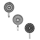 PCM Designer Oxidized Silver Nose Pin Jewellery For Girls/Women