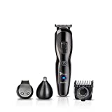 SYSKA HT3333K Corded & Cordless Stainless Steel Blade Grooming Trimmer with 60 Minutes Working Time; 10 Length Settings (Black)