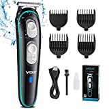 VGR Professional Hair Clippers Rechargeable Cordless Beard Hair Trimmer Haircut Kit with Guide Combs Brush USB Cord for Men, Family or Pets