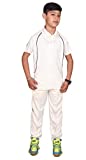POWERHAWKE Cricket Uniform Dress, Cricket White T-Shirt and Trousers Combo for Boy's (28)