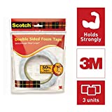 Scotch 3 m Double Sided Foam Tape 2.4 cm x 3 m - Pack of 3