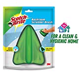 Scotch-Brite Bathroom Brush with abrasive scrubber for superior tile cleaning (Green)
