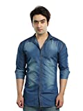 Kandy Men's Regular Fit Casual Shirt (shirt-cl-denim-l-s--m_Blue_Medium)