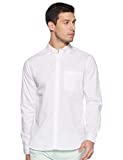 Newport University Men's Solid Regular fit Casual Shirt (NUSH1009_White L)